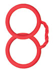 Hand Cuffs Silicone Red